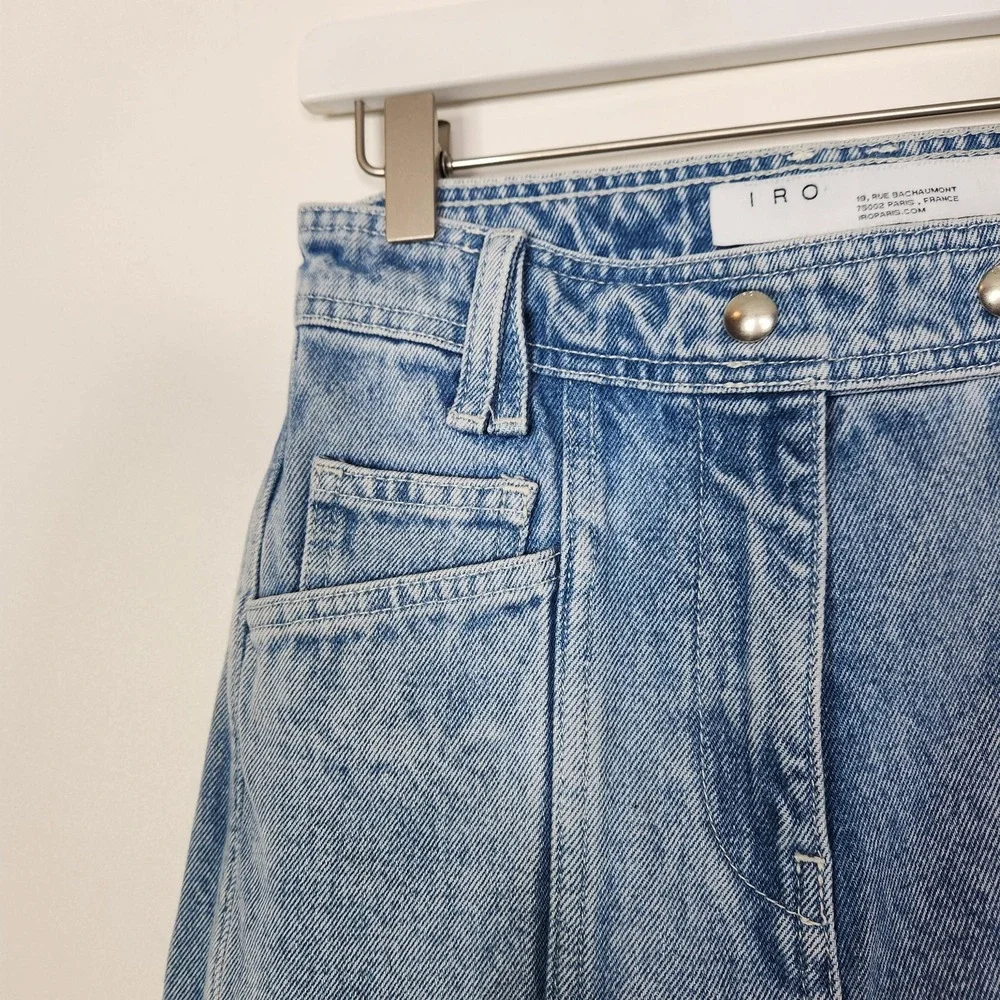 IRO Jeans Womens 34 US‎ 2 Blue Orionis Tapered Leg Front Seam Denim Pants
